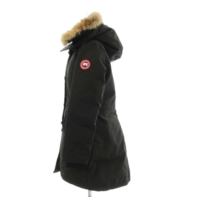 【中古】カナダグース CANADA GOOSE ROSSCLAIR PARKA FF ダウンコート フーディ コヨーテファー M 黒 2580LA /KH_1