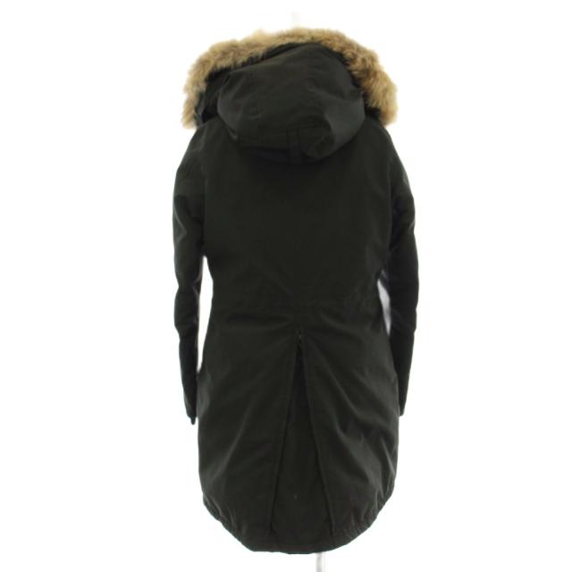 【中古】カナダグース CANADA GOOSE ROSSCLAIR PARKA FF ダウンコート フーディ コヨーテファー M 黒 2580LA /KH_2