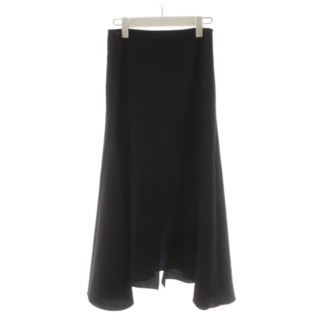 【中古】マルニ MARNI 23AW フレアスカート ロング丈 ウール シルク混 絹 38 黒 ブラック GOMA0581U0 /AN73_1