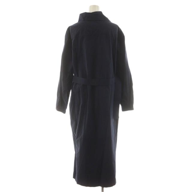【中古】ジルサンダープラス JIL SANDER＋ 23SS ワンピース ロング丈 スタンドカラー スリット 長袖 32 紺 ネイビー_2