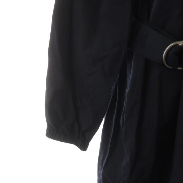 【中古】ジルサンダープラス JIL SANDER＋ 23SS ワンピース ロング丈 スタンドカラー スリット 長袖 32 紺 ネイビー_4