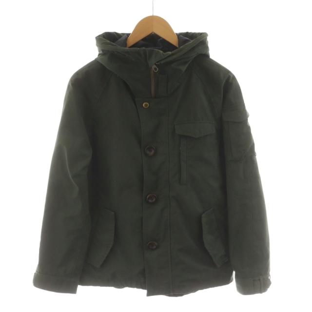 【中古】ジョンブル JOHNBULL ユーティリティシェルジャケット マウンテンパーカー フード M カーキ AH060H /AN29