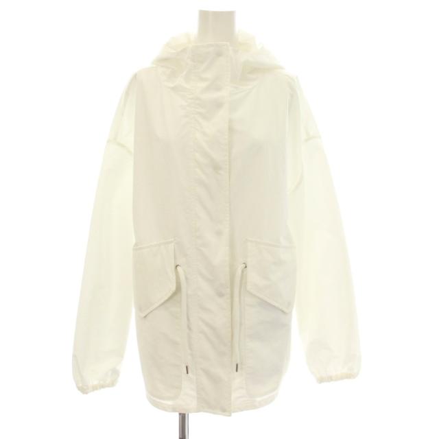 【中古】ヘルノ HERNO マウンテンパーカー ジャケット フーディ 42 白 GI000156D-19339 /KH レディース