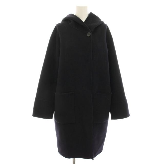 【中古】イエナ IENA 22AW 百貨店160ダブルフェイスフードコート アウター 38 紺 22020900032030 レディース