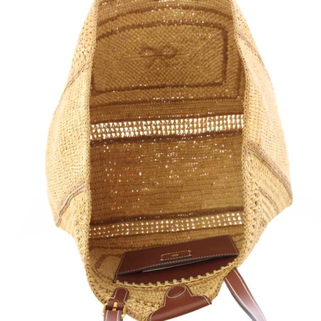 【中古】アニヤハインドマーチ ANYA HINDMARCH E/W BOW TOTE かごバッグ トートバッグ ハンドバッグ ベージュ /KH