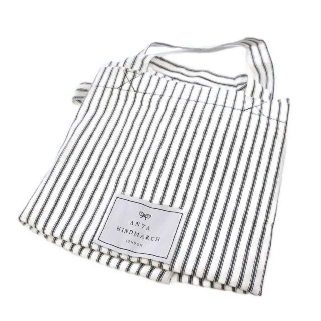 【中古】アニヤハインドマーチ ANYA HINDMARCH E/W BOW TOTE かごバッグ トートバッグ ハンドバッグ ベージュ /KH