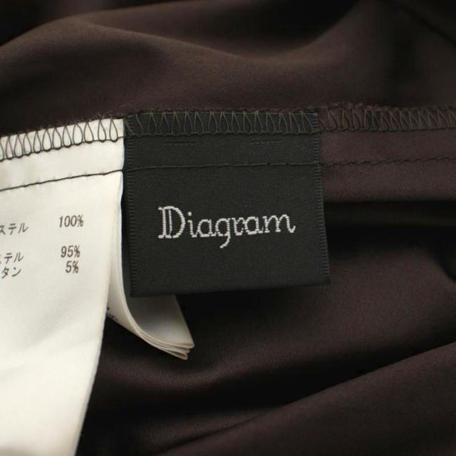 【中古】ダイアグラム Diagram 25AW イレギュラーチュールスカート 36 茶 ロング丈 ウエストゴム 0325321384 /GG_5