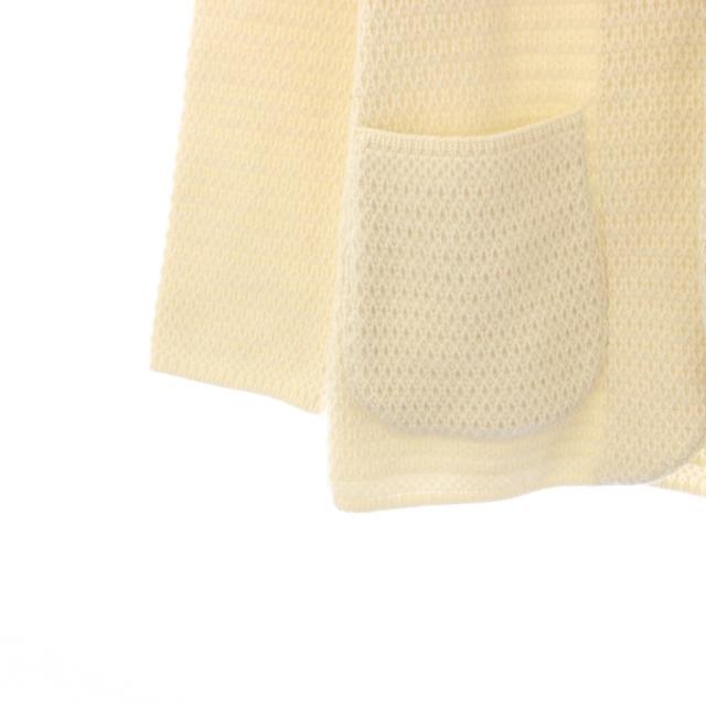 【中古】ラルディーニ LARDINI カシミヤ ブートニエール ニット テーラードジャケット M 白 JALJM70 /KH メンズ_4