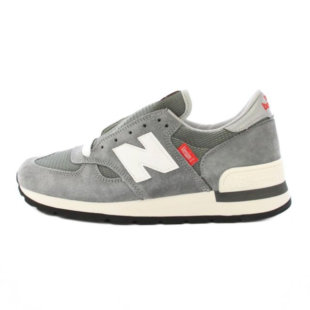 【中古】未使用品 ニューバランス NEW BALANCE ローカットスニーカー シューズ 厚底 ロゴ スエード メッシュ US9