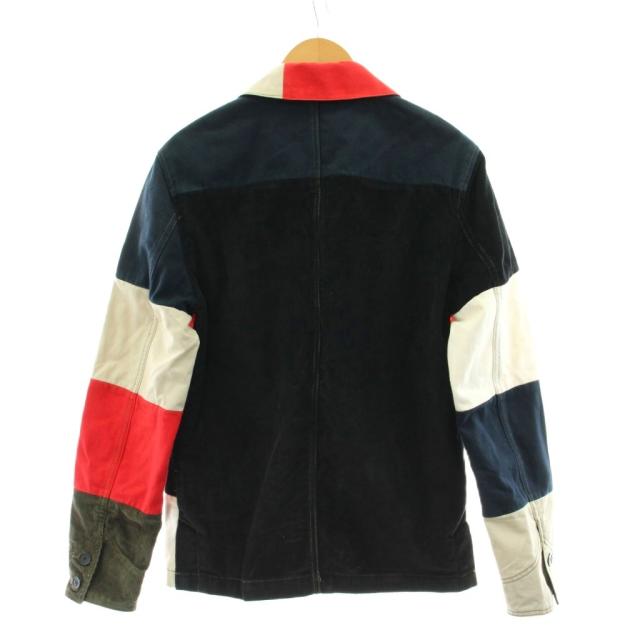 【中古】メゾンキツネ パッチワークジャケット ブルゾン コーデュロイ 切替 XS マルチカラー FW16M116_1