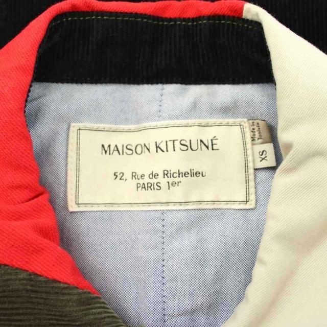 【中古】メゾンキツネ パッチワークジャケット ブルゾン コーデュロイ 切替 XS マルチカラー FW16M116_3
