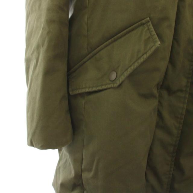 【中古】ウールリッチウーレンミルズ COCOON PARKA ダウンコート フーディ ミドル丈 XS カーキ WWOU0645 /KH_5