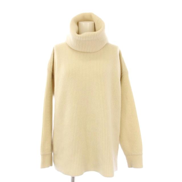 【中古】エルメス HERMES タートルネックニット セーター 長袖 カシミヤ 34 白 4H2656D4 /KH レディース