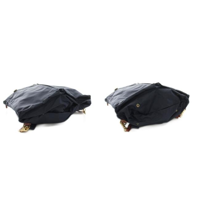 【中古】フェリージ トートバッグ ハンドバッグ リュックサック 2way ナイロン レザー 紺 茶 18/50/DS メンズ_3