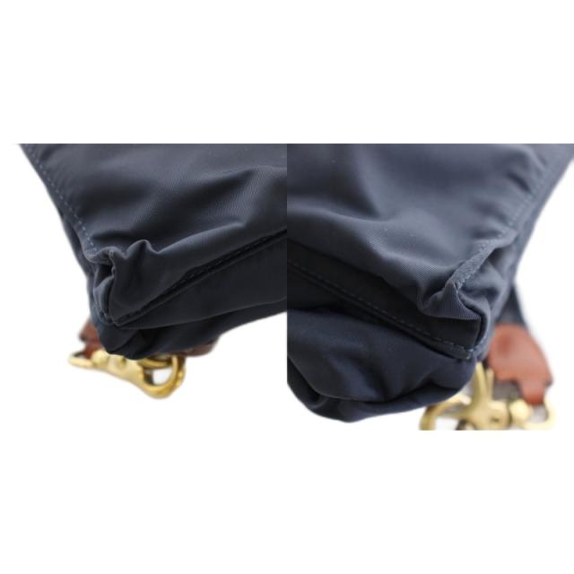 【中古】フェリージ トートバッグ ハンドバッグ リュックサック 2way ナイロン レザー 紺 茶 18/50/DS メンズ_7