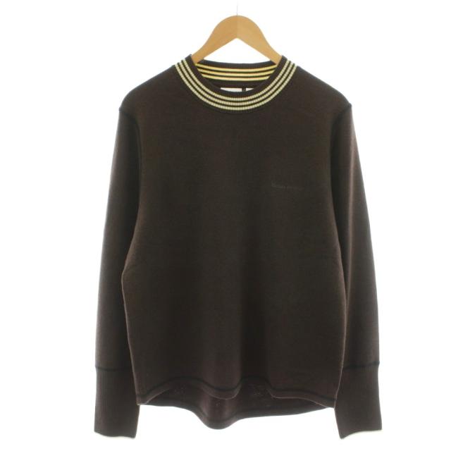 【中古】アディダスオリジナルス × Wales Bonner ネックラインニット セーター ウール 2XL 茶 ブラウン 長袖