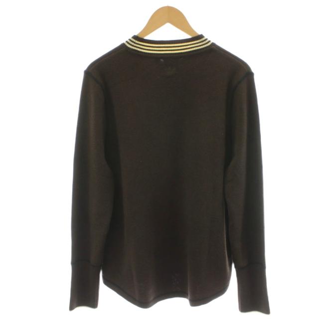 【中古】アディダスオリジナルス × Wales Bonner ネックラインニット セーター ウール 2XL 茶 ブラウン 長袖
