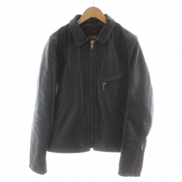 【中古】バンソン VANSON ENF レザージャケット 革ジャン 36 黒 ブラック /AN43 メンズ