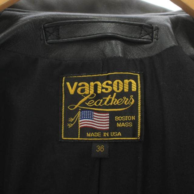 【中古】バンソン VANSON ENF レザージャケット 革ジャン 36 黒 ブラック /AN43 メンズ_2