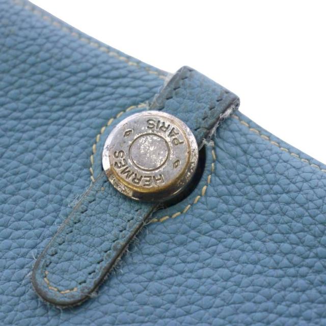 【中古】エルメス HERMES ドゴン デュオ ブルージーン 長財布 二つ折り □G刻印 レザー 青 ブルー /YT ■OH_3
