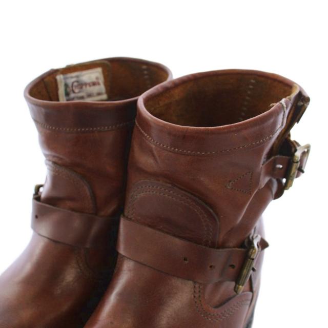 【中古】チペワ CHIPPEWA タンレネゲート エンジニアブーツ ショートブーツ レザー 7E ブラウン メンズ