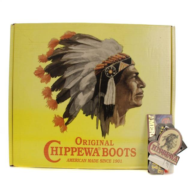 【中古】チペワ CHIPPEWA タンレネゲート エンジニアブーツ ショートブーツ レザー 7E ブラウン メンズ