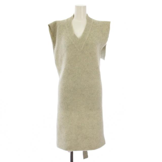 【中古】ジルサンダー JIL SANDER ベスト ニット ロング ウール ホワイト JSMR752006 /BM レディース