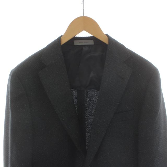 【中古】コルネリアーニ Corneliani テーラードジャケット シングル ウール シルク混 絹 48 グレー XY7690GATE_5