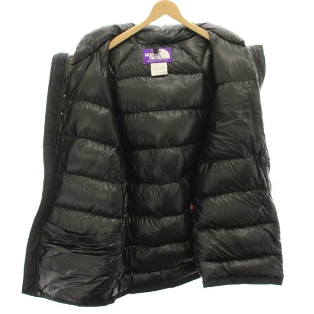 【中古】ノースフェイス パープルレーベル ファーフードロングセローダウンコート M 黒 ブラック ND2557N /HN_2