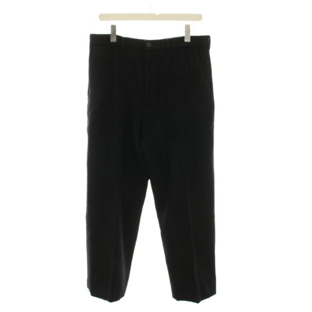 【中古】ジョセフオム JOSEPH HOMME 24AW パンツ ウール ストレート 48 黒 ブラック 無地 フルレングス PPJHCW0413
