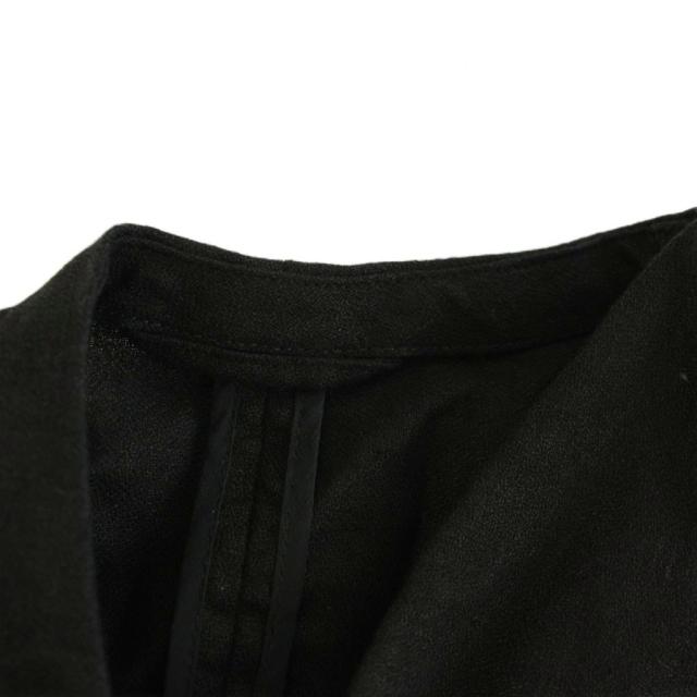 【中古】ジョセフ JOSEPH 23AW シングルスーツ 上下 ノーカラージャケット パンツ リネン 麻 48 黒 ブラック_4