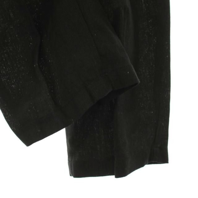 【中古】ジョセフ JOSEPH 23AW シングルスーツ 上下 ノーカラージャケット パンツ リネン 麻 48 黒 ブラック_8