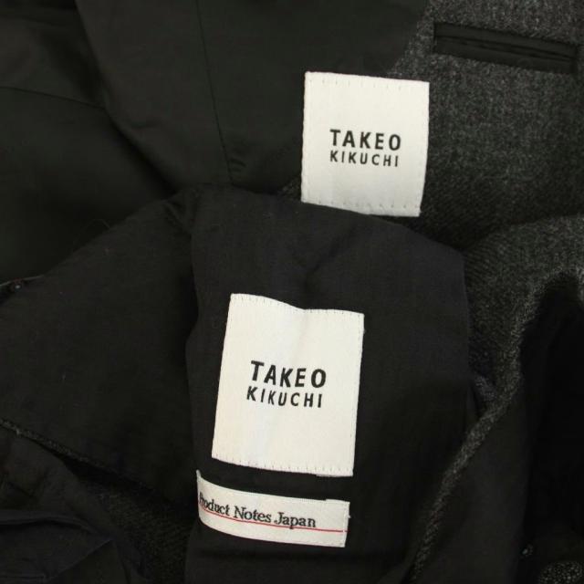 【中古】タケオキクチ TAKEO KIKUCHI シングルスーツ セットアップ 上下 テーラードジャケット ウール パンツ 3_3