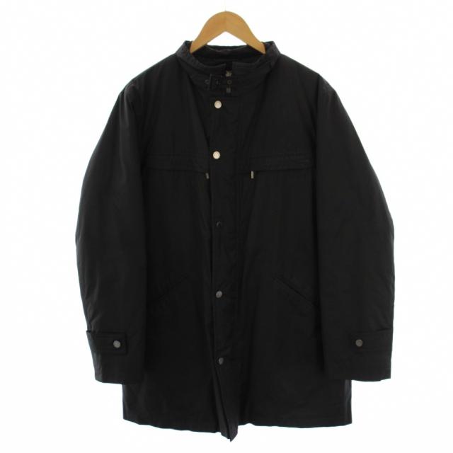【中古】バーバリー ロンドン BURBERRY LONDON ダウンジャケット ジップアップ ノバチェック M 黒 メンズ