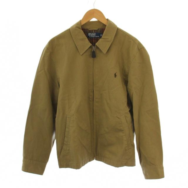 【中古】ポロ バイ ラルフローレン Polo by Ralph Lauren ブルゾン ジャケット ジップアップ L ベージュ メンズ