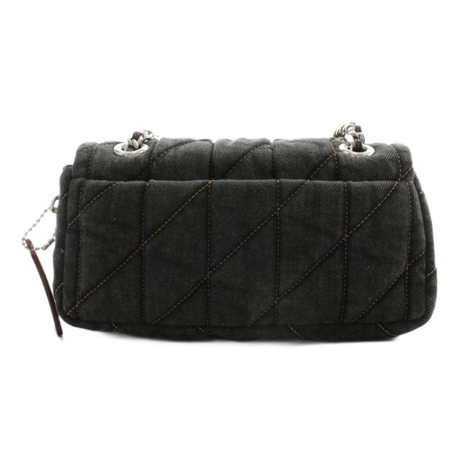 【中古】コーチ COACH タビー ショルダーバッグ キルティング ロゴ チェーン 黒 ブラック CR701 /AN78 レディース_1