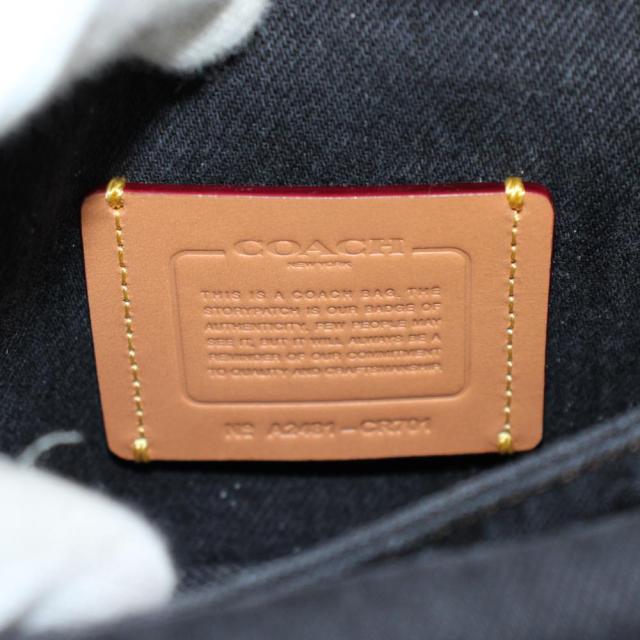 【中古】コーチ COACH タビー ショルダーバッグ キルティング ロゴ チェーン 黒 ブラック CR701 /AN78 レディース_2