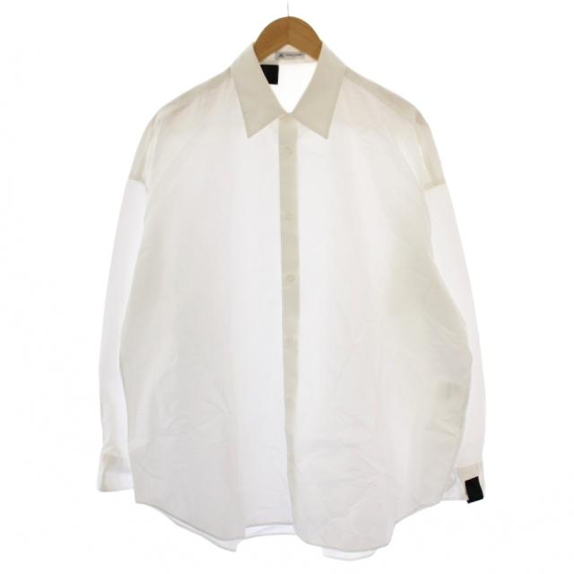 【中古】ミスターハリウッド N.HOOLYWOOD Thomas Mason DRESS SHIRT シャツ 長袖 38 白 292-SH07-003 /BM メンズ