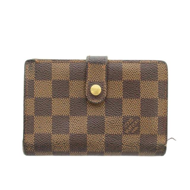 【中古】ルイヴィトン LOUIS VUITTON ダミエ ポルトフォイユヴィエノワ 財布 二つ折り 小銭入れ 茶 ブラウン N61674