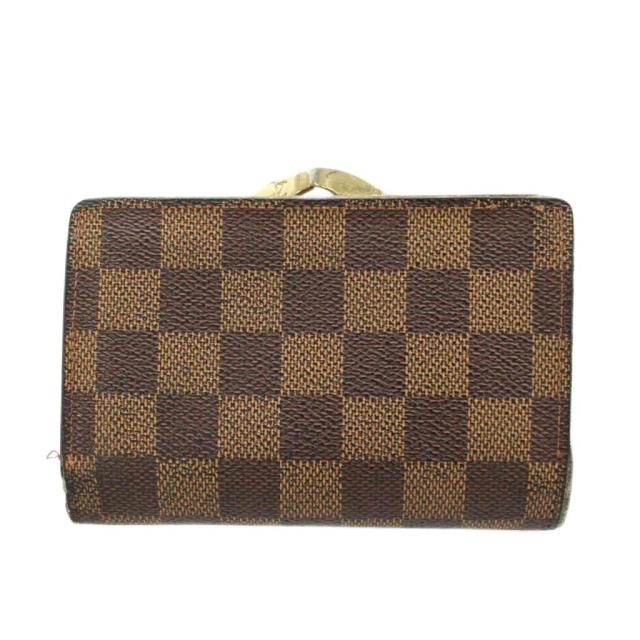 【中古】ルイヴィトン LOUIS VUITTON ダミエ ポルトフォイユヴィエノワ 財布 二つ折り 小銭入れ 茶 ブラウン N61674_1
