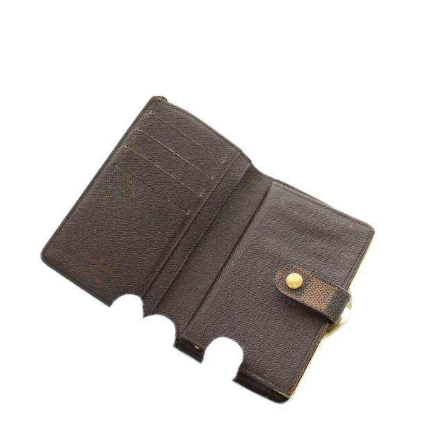 【中古】ルイヴィトン LOUIS VUITTON ダミエ ポルトフォイユヴィエノワ 財布 二つ折り 小銭入れ 茶 ブラウン N61674_4