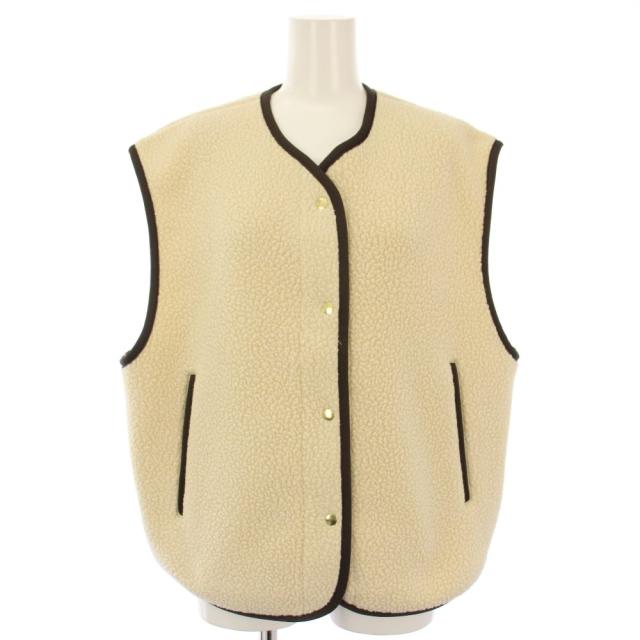 【中古】未使用品 ヴェルメイユ パー イエナ POLARTEC ボアフリースベスト ジレ F アイボリー レディース