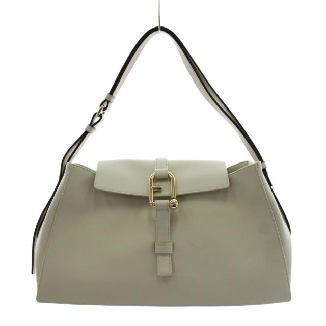 【中古】フルラ FURLA ヌヴォラ ワンショルダーバッグ ハンドバッグ レザー 白 ホワイト /AN13 レディース