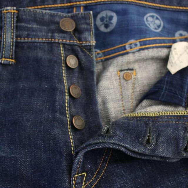 【中古】桃太郎ジーンズ MOMOTARO JEANS デニムパンツ ジーンズ ボタンフライ W30 インディゴ G007-MB /BM メンズ_3