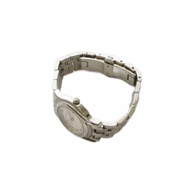 【中古】グッチ GUCCI ウオッチ アナログ 3針 石英 ラウンド人間の顔 しろがね色色 5500L /AN8 ■OH レディース