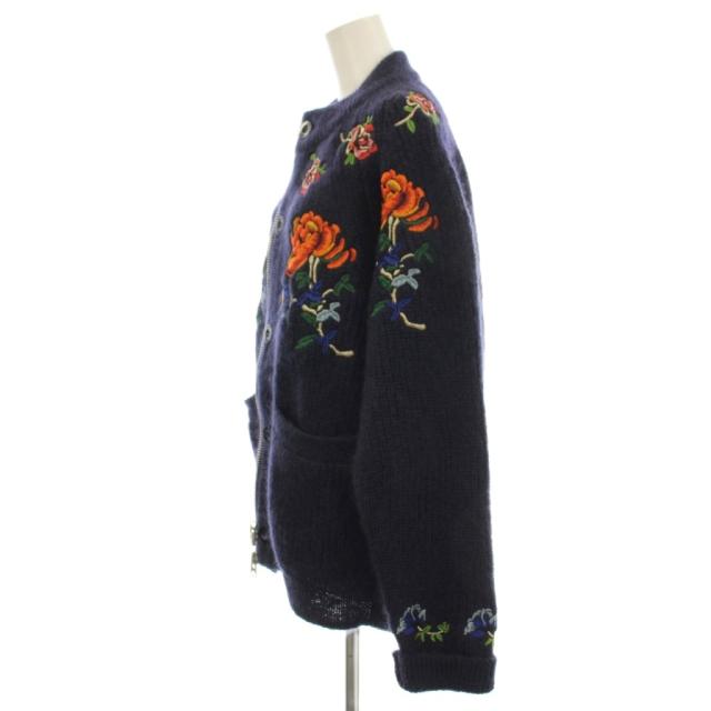 メンズ Sacai 22aw 刺繍カーディガン サカイ フラワー