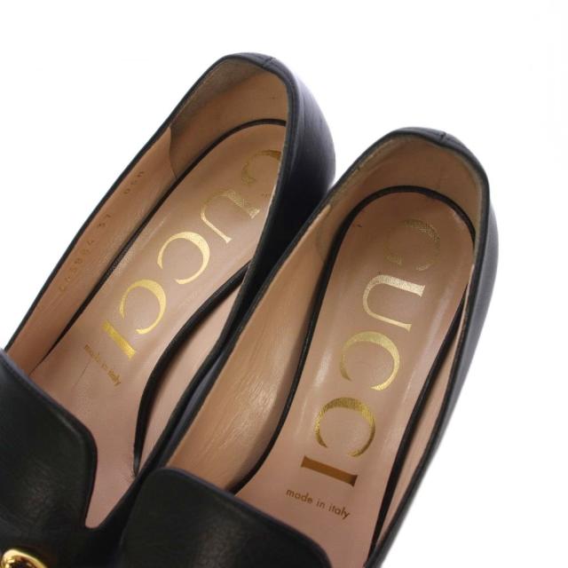 【中古】グッチ GUCCI MALAGA KID NERO ホースビット ローファー シューズ レザー 37 黒 SORANO70 /BM レディース_6