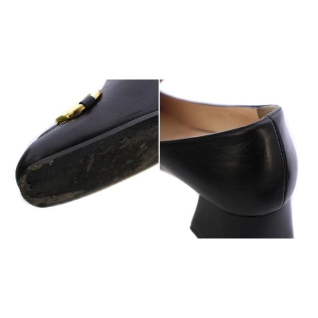 【中古】グッチ GUCCI MALAGA KID NERO ホースビット ローファー シューズ レザー 37 黒 SORANO70 /BM レディース_8