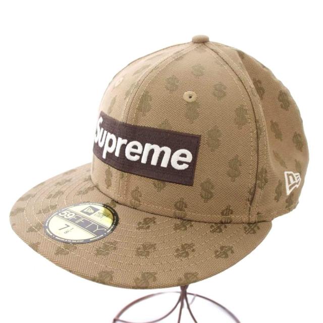【中古】シュプリーム New Era 18SS Monogram Boxlogo キャップ 帽子 総柄 7 1/2 56.8cm ベージュ 10262017 メンズ