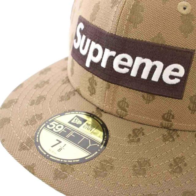 【中古】シュプリーム New Era 18SS Monogram Boxlogo キャップ 帽子 総柄 7 1/2 56.8cm ベージュ 10262017 メンズ_5